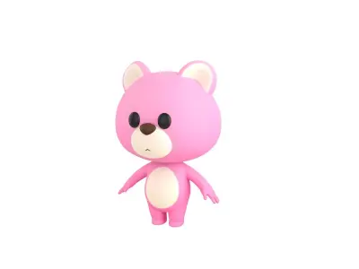 Character216 Pink Bear 3D model