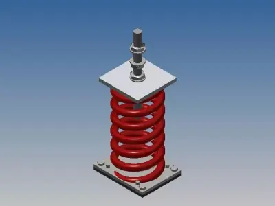 Industrial spring coil insulator 3D print model