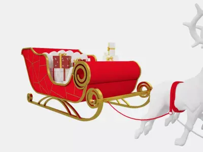 Sleigh  Santa Claus  3D model