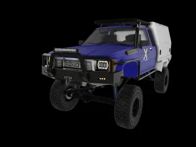 Toyota Hilux Ln106 1989 Low-poly 3D model