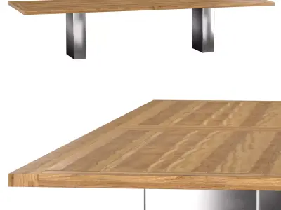 Doble modern design teak table 3D model