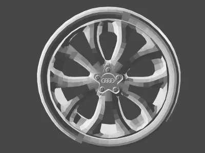 AUDI A6 car low poly model Low-poly 3D model