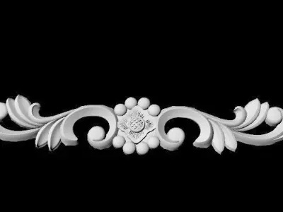Central decor ornament for furniture 3D model 330