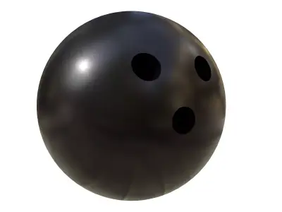 Bowling ball Low-poly 3D model