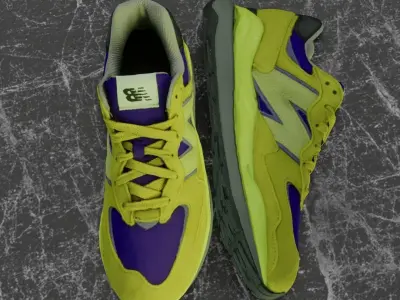 NEW BALANCE 3D SHOES - YELLOW - BLUE Low-poly 3D model
