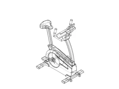 stationary Bike 3d Model 3D model