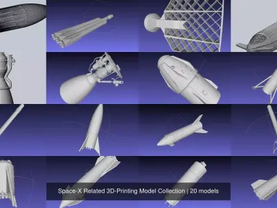 Space-X Related 3D-Printing Model Collection