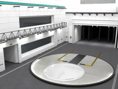 Interior wind test garage 3D model