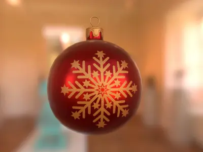 Red Christmas Balls 3D model
