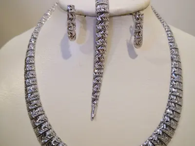 Necklace bracelet earrings wheat model fusion 3D print model