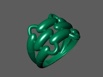 Plain Ring Women Ready STL 3DM Models Womens Rings 3D models 3D print model 10