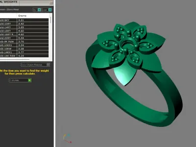 Rings for Women Womens Rings Stone Ring Ready STL 3DM Models  3D print model 11