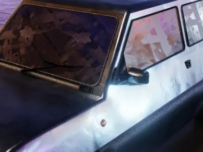 Old Fiat Car Low-poly 3D model