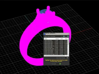 Luxury Engagement Ring 3D print model 4