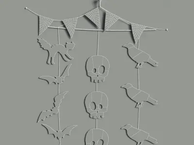 Halloween Treats wall decor 3D model