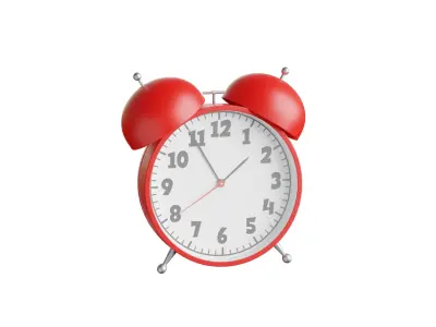 3D Alarm Clock 1 With Rig 3D model