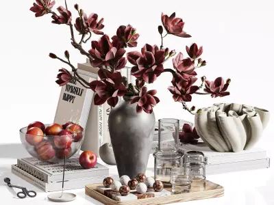 Decorative Tabletop with Magnolia Touch 3D model