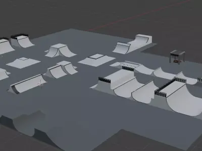 Beenleigh Bmx Park Low-poly 3D model