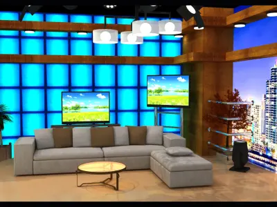 Tv News Program Virtual Studio 001 3D model
