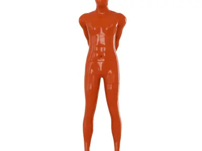 Faceless male mannequin 45 3D model