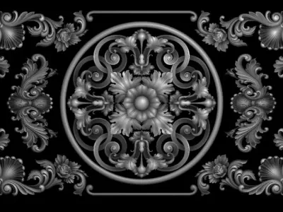 3D model ornate design 3D print model