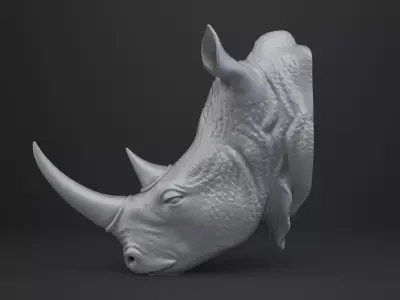 Rhinoceros Bust - Animal Figurine 3D print model