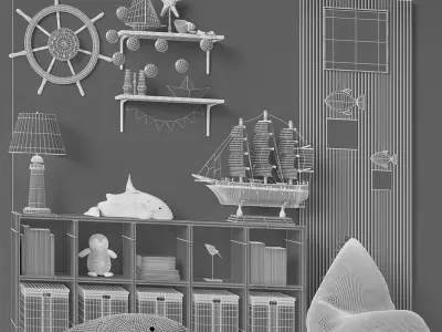 childroom decor q1 3D model
