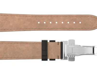 Strap watch Reptile black PBR Low-poly 3D model