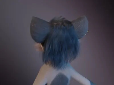 Sapphire Anthro Fox 3D model