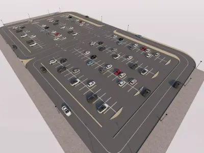 Parking-Parking Lot  3D model