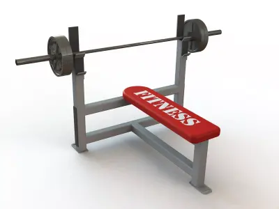 Bench Press 3D Model 3D model