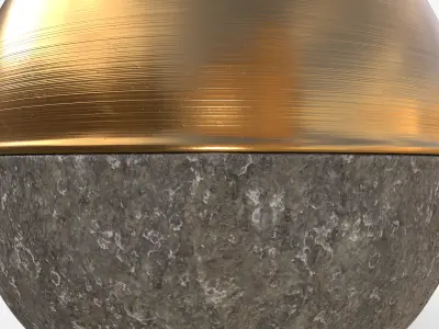 Box Copper Stone Low-poly 3D model