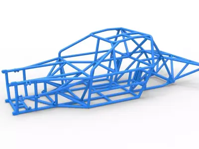 Frame of New Zealand Super Saloon race car Scale 1 to 25 3D print model