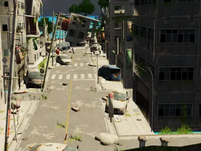 Post Apocalyptic City 3D model