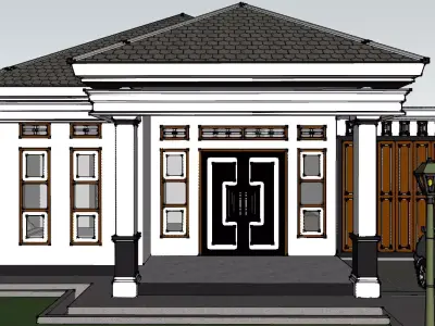 Rumah Type 100 M2 Low-poly 3D model