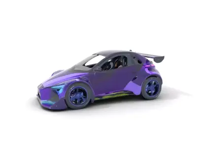 Violet Speedster model pack Low-poly 3D model