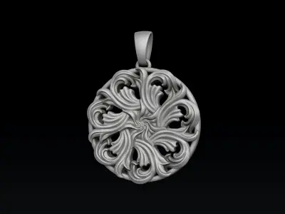 Pendant With Ornamental Details 3D print model