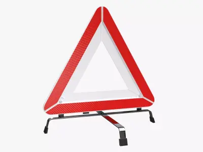 Emergency car sign white 3D model