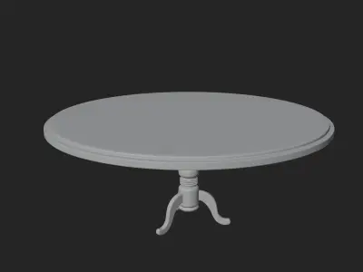 Antique Round Table 3D Model Low-poly 3D model