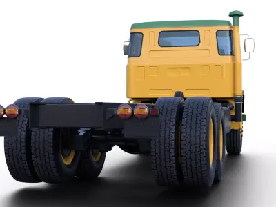 Scania LS140 6x2 54 Stock Classic Truck Low-poly 3D model