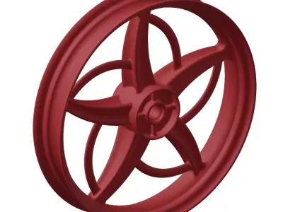 Plastic Cruiser Motorcycle Rim Toy 3D model