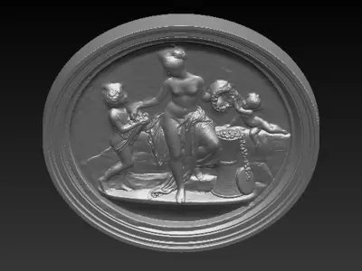 Cupid relief  3D STL model 3D print model