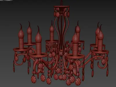 Chandelier Vesuvio E 1 1 8 601 G Corona Render 3D model