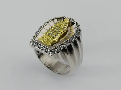 Ring Virgin Guadalupe Diamonds - Anillo Virgen De Guadalupe 3D print model