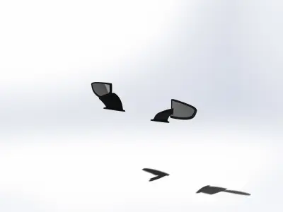 Aerodynamic Mirror  YAMAHA KAWASAKI DUCATI MOTOR 3D print model