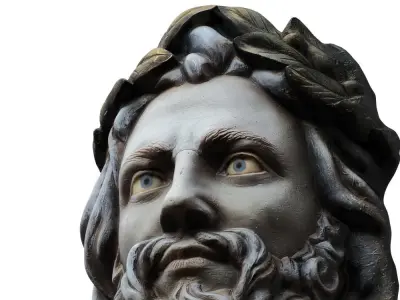 Zeus Head On The Wall 3D model