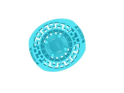 Modern Geometric Diamond Ring for Men 600 3D print model