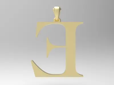 Alphabet Latin E 3D print model