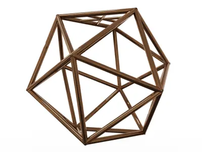Lamp with bulb Low-poly 3D model