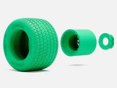 15x15 Sander 762 Wheel Hoosier Pro Street Tire 3D print model